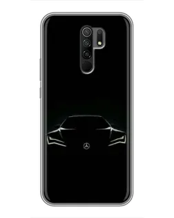 Чехол для Xiaomi Redmi 9 с картинкой «Mercedes — силуэт авто» Чехол для Xiaomi Redmi 9 с картинкой «Mercedes — силуэт авто»