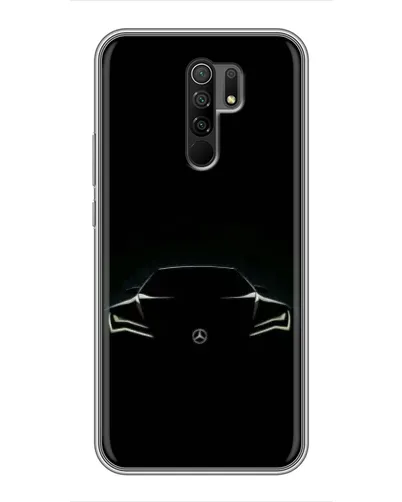 Чехол для Xiaomi Redmi 9 с картинкой «Mercedes — силуэт авто» Чехол для Xiaomi Redmi 9 с картинкой «Mercedes — силуэт авто»