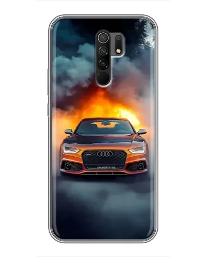Чехол для Xiaomi Redmi 9 с картинкой «Audi в огненном дыму» Чехол для Xiaomi Redmi 9 с картинкой «Audi в огненном дыму»
