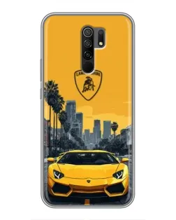 Чехол для Xiaomi Redmi 9 с картинкой «Желтый Lamborghini город» Чехол для Xiaomi Redmi 9 с картинкой «Желтый Lamborghini город»