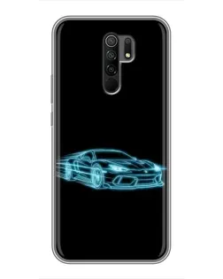 Чехол для Xiaomi Redmi 9 с картинкой «Неоновый контур Lamborghini» Чехол для Xiaomi Redmi 9 с картинкой «Неоновый контур Lamborghini»