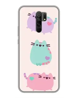 Чехол для Xiaomi Redmi 9 с картинкой «Pusheen трио» Чехол для Xiaomi Redmi 9 с картинкой «Pusheen трио»