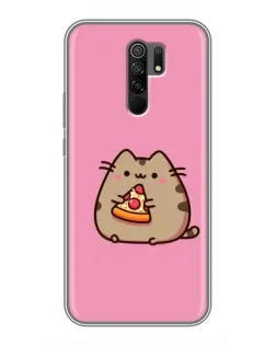 Чохол для Xiaomi Redmi 9 з картинкою «Пушин із піцою»
