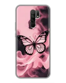 Чехол для Xiaomi Redmi 9 с картинкой «Бабочка в дыму»