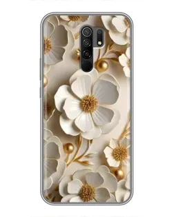 Чехол для Xiaomi Redmi 9 с картинкой «Белие бумажние цвети» Чехол для Xiaomi Redmi 9 с картинкой «Белие бумажние цвети»