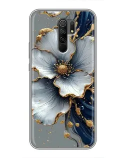 Чехол для Xiaomi Redmi 9 с картинкой «Белый цветок и золотой флюид» Чехол для Xiaomi Redmi 9 с картинкой «Белый цветок и золотой флюид»