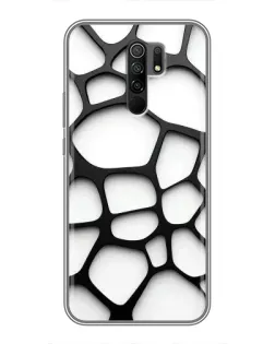 Чехол для Xiaomi Redmi 9 с картинкой «Белая объемная сетка» Чехол для Xiaomi Redmi 9 с картинкой «Белая объемная сетка»