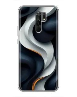Чехол для Xiaomi Redmi 9 с картинкой «Объемные черно-белые ленты» Чехол для Xiaomi Redmi 9 с картинкой «Объемные черно-белые ленты»