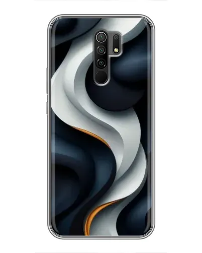 Чохол для Xiaomi Redmi 9 з картинкою «Об'ємні чорно-білі стрічки» Чохол для Xiaomi Redmi 9 з картинкою «Об'ємні чорно-білі стрічки»
