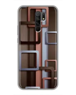 Чехол для Xiaomi Redmi 9 с картинкой «Коричневые объемные квадраты» Чехол для Xiaomi Redmi 9 с картинкой «Коричневые объемные квадраты»