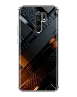 Чехол для Xiaomi Redmi 9 с картинкой «Черные геометрические блоки» Чехол для Xiaomi Redmi 9 с картинкой «Черные геометрические блоки»