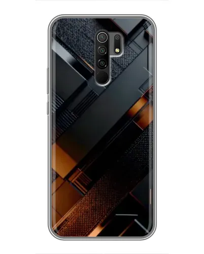 Чохол для Xiaomi Redmi 9 з картинкою «Чорні геометричні блоки» Чохол для Xiaomi Redmi 9 з картинкою «Чорні геометричні блоки»