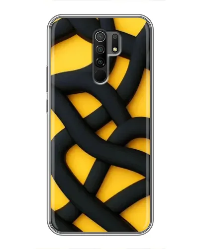 Чохол для Xiaomi Redmi 9 з картинкою «Чорне жовте переплетення» Чохол для Xiaomi Redmi 9 з картинкою «Чорне жовте переплетення»