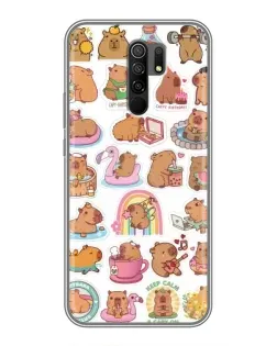 Чохол для Xiaomi Redmi 9 з картинкою «Капібари набір»
