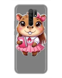 Чохол для Xiaomi Redmi 9 з картинкою «Дівчинка капібара»