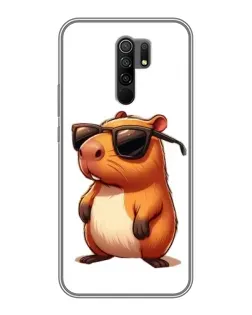 Чохол для Xiaomi Redmi 9 з картинкою «Капібара в окулярах»