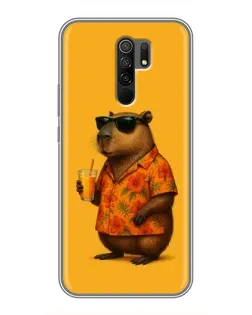 Чохол для Xiaomi Redmi 9 з картинкою «Капібара на відпочинку»
