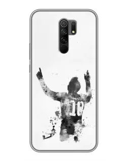 Чехол для Xiaomi Redmi 9 с картинкой «Черно-белый силуэт Месси» Чехол для Xiaomi Redmi 9 с картинкой «Черно-белый силуэт Месси»