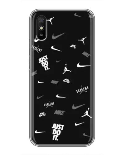 Чехол для Xiaomi Redmi 9A с картинкой «Nike Black Pattern» Чехол для Xiaomi Redmi 9A с картинкой «Nike Black Pattern»