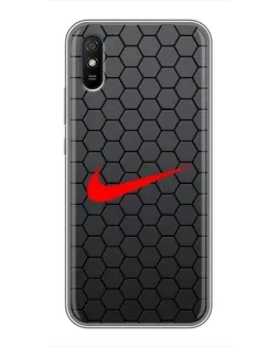 Чехол для Xiaomi Redmi 9A с картинкой «Nike — карбоновая сетка» Чехол для Xiaomi Redmi 9A с картинкой «Nike — карбоновая сетка»