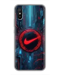 Чехол для Xiaomi Redmi 9A с картинкой «Техногенный стиль Nike» Чехол для Xiaomi Redmi 9A с картинкой «Техногенный стиль Nike»