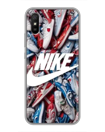 Чехол для Xiaomi Redmi 9A с картинкой «Коллаж кроссовок Найк» Чехол для Xiaomi Redmi 9A с картинкой «Коллаж кроссовок Найк»