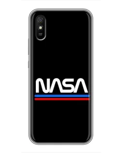 Чехол для Xiaomi Redmi 9A с картинкой «NASA — классика Red Blue» Чехол для Xiaomi Redmi 9A с картинкой «NASA — классика Red Blue»