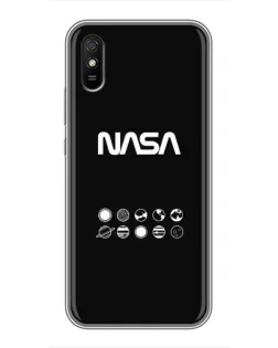 Чехол для Xiaomi Redmi 9A с картинкой «NASA — технический принт» Чехол для Xiaomi Redmi 9A с картинкой «NASA — технический принт»