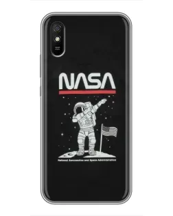 Чехол для Xiaomi Redmi 9A с картинкой «NASA — шагаем по Луне» Чехол для Xiaomi Redmi 9A с картинкой «NASA — шагаем по Луне»