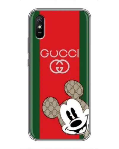 Чехол для Xiaomi Redmi 9A с картинкой «Gucci — полосы и Микки»