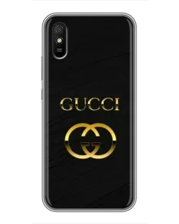 Чохол для Xiaomi Redmi 9A з картинкою «Золотий логотип Gucci»