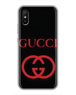 Чохол для Xiaomi Redmi 9A з картинкою «Gucci — червоний логотип»
