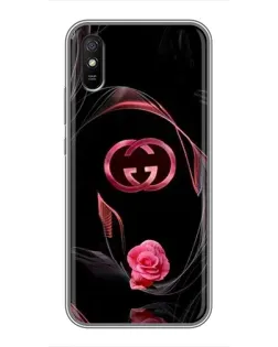 Чохол для Xiaomi Redmi 9A з картинкою «Gucci — неонова троянда»