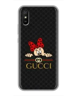 Чохол для Xiaomi Redmi 9A з картинкою «Мінні Маус Gucci — чорний»