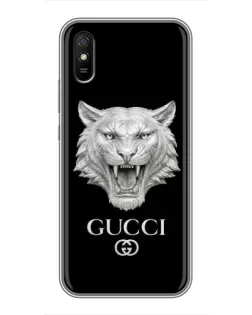 Чохол для Xiaomi Redmi 9A з картинкою «Gucci — срібний лев»