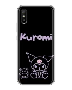 Чохол для Xiaomi Redmi 9A з картинкою «Kuromi — чорний мінімалізм»