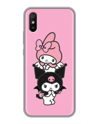 Чехол для Xiaomi Redmi 9A с картинкой «My Melody и Kuromi» Чехол для Xiaomi Redmi 9A с картинкой «My Melody и Kuromi»