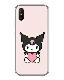 Чохол для Xiaomi Redmi 9A з картинкою «Kuromi та серце»