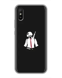 Чохол для Xiaomi Redmi 9A з картинкою «PUBG — силует воїна»