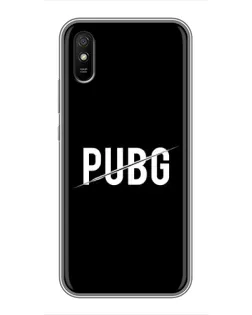 Чохол для Xiaomi Redmi 9A з картинкою «PUBG — білий логотип»