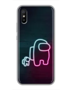 Чехол для Xiaomi Redmi 9A с картинкой «Among Us неон-арт» Чехол для Xiaomi Redmi 9A с картинкой «Among Us неон-арт»