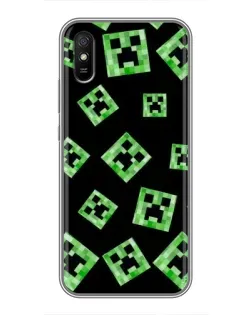 Чохол для Xiaomi Redmi 9A з картинкою «Паттерн з кріперами» Чохол для Xiaomi Redmi 9A з картинкою «Паттерн з кріперами»