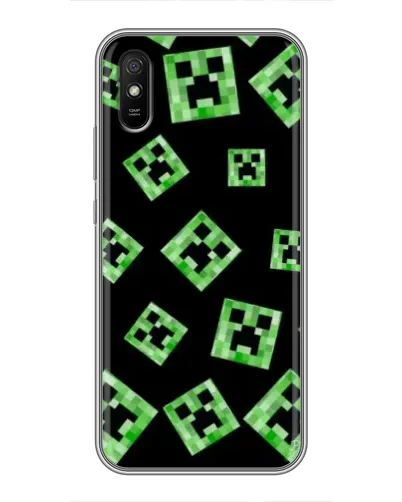 Чехол для Xiaomi Redmi 9A с картинкой «Паттерн с криперами» Чехол для Xiaomi Redmi 9A с картинкой «Паттерн с криперами»