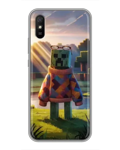 Чехол для Xiaomi Redmi 9A с картинкой «Крипер в свитере» Чехол для Xiaomi Redmi 9A с картинкой «Крипер в свитере»