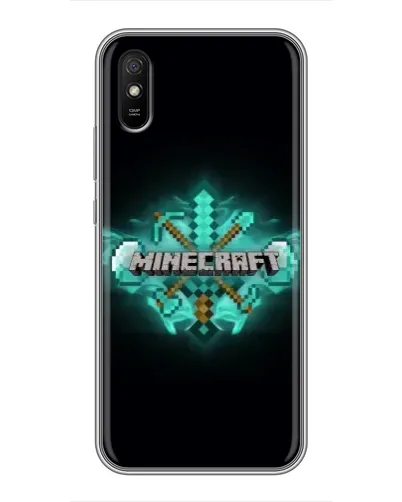 Чехол для Xiaomi Redmi 9A с картинкой «Minecraft Diamond лого» Чехол для Xiaomi Redmi 9A с картинкой «Minecraft Diamond лого»