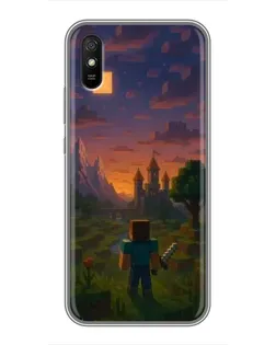Чохол для Xiaomi Redmi 9A з картинкою «Стів біля вежі» Чохол для Xiaomi Redmi 9A з картинкою «Стів біля вежі»