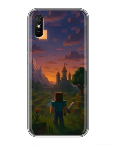 Чехол для Xiaomi Redmi 9A с картинкой «Стив у башни» Чехол для Xiaomi Redmi 9A с картинкой «Стив у башни»