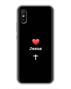 Чехол для Xiaomi Redmi 9A с картинкой «Сердце - Jesus» Чехол для Xiaomi Redmi 9A с картинкой «Сердце - Jesus»