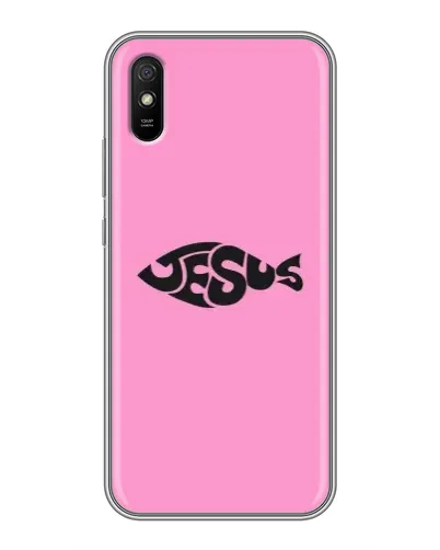 Чехол для Xiaomi Redmi 9A с картинкой «Розовый символ Jesus» Чехол для Xiaomi Redmi 9A с картинкой «Розовый символ Jesus»