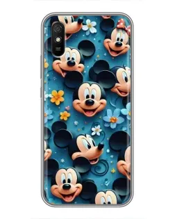 Чехол для Xiaomi Redmi 9A с картинкой «Паттерн Микки и Минни»